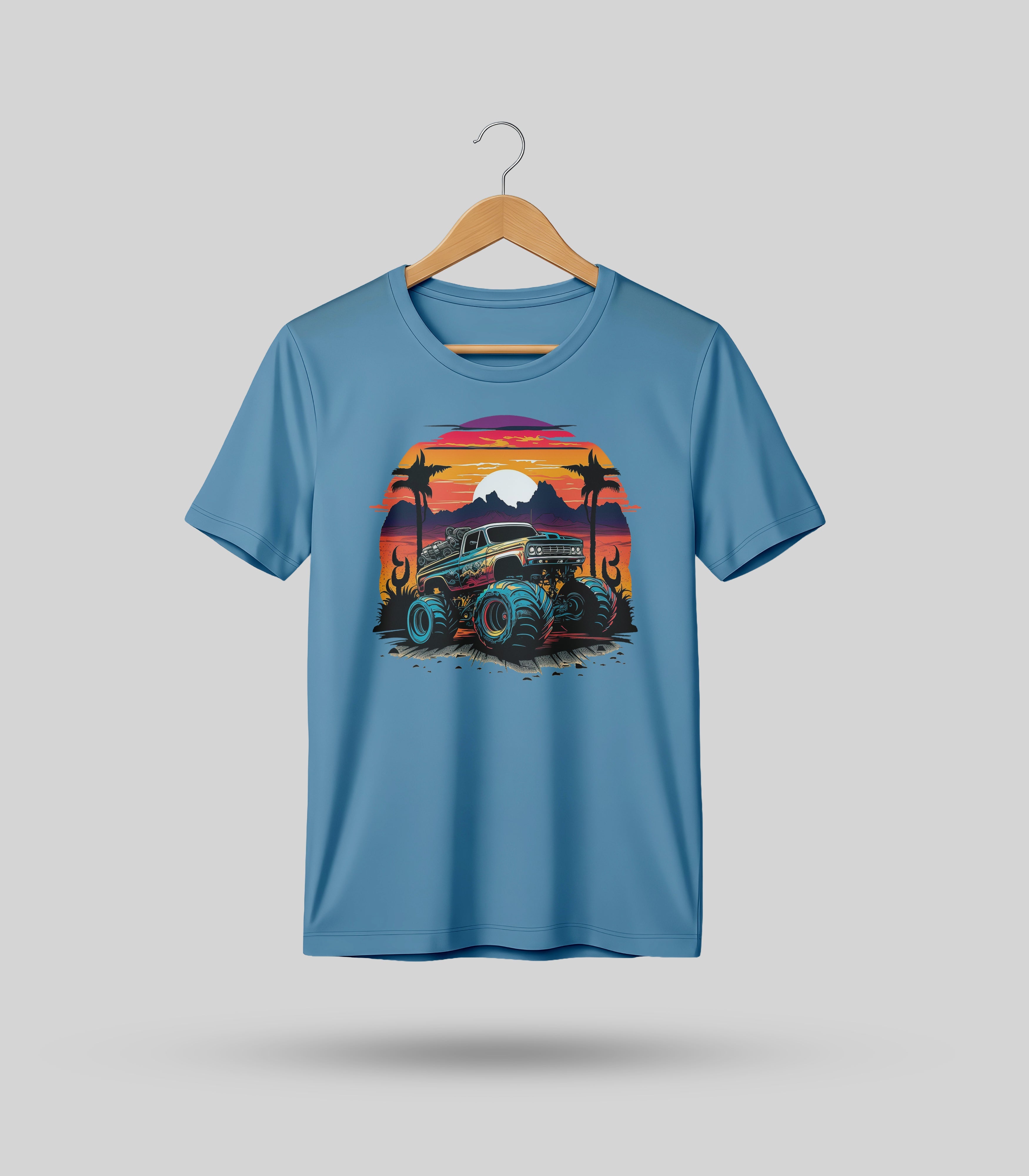 monster truck print tshirt Worncraftstore