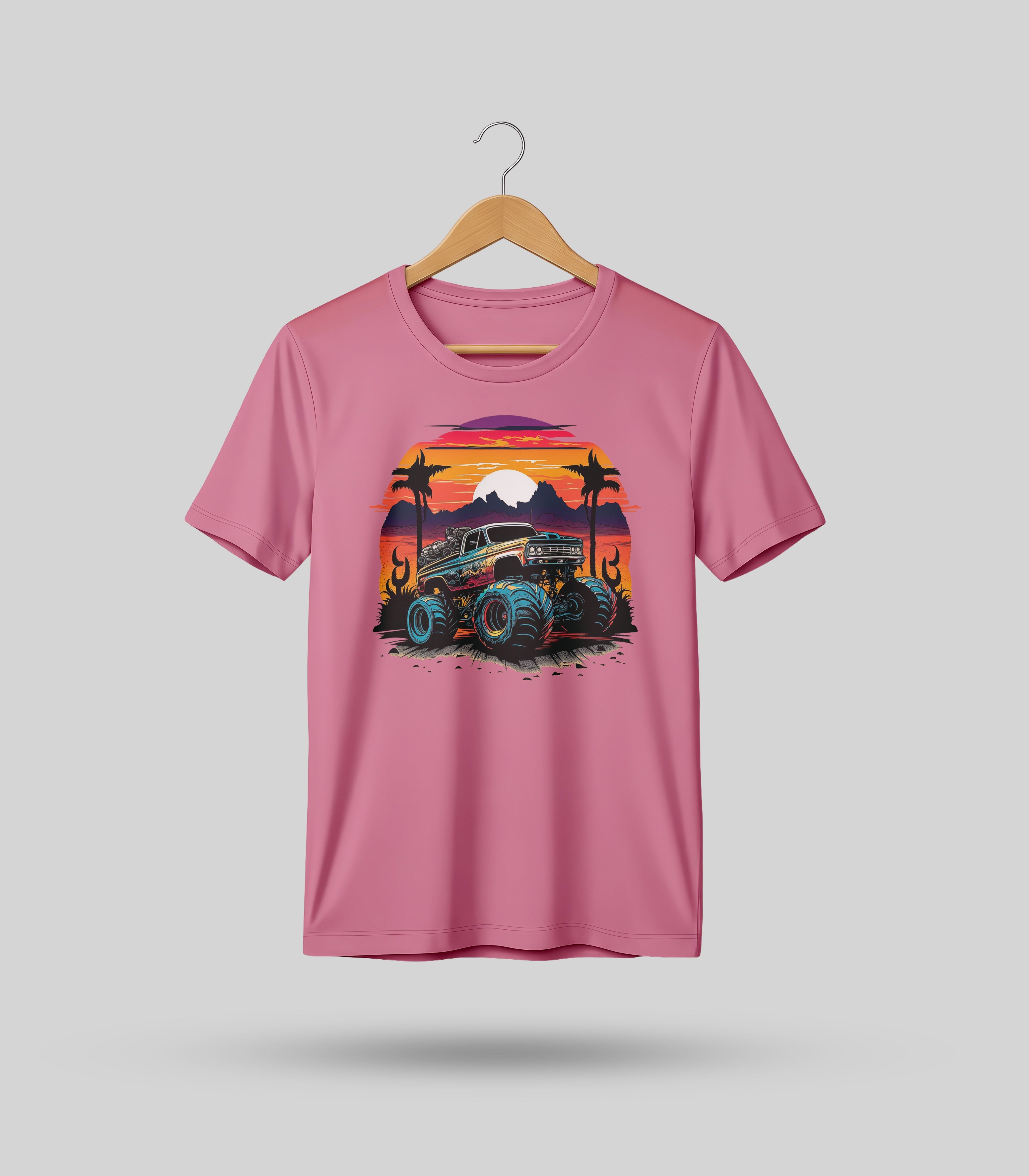 monster truck print tshirt Worncraftstore