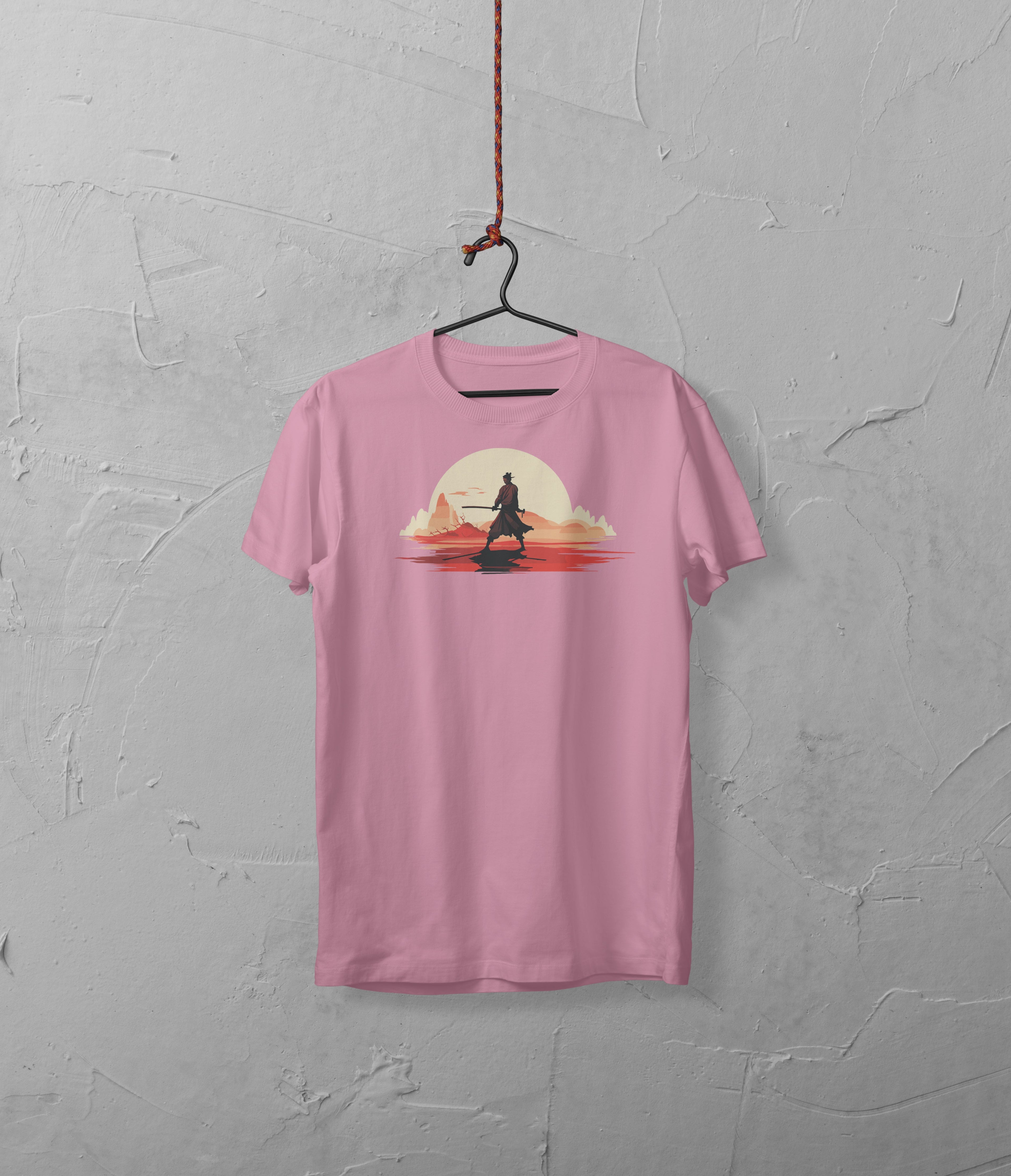 Samurai Sunset Graphic T-Shirt Worncraftstore