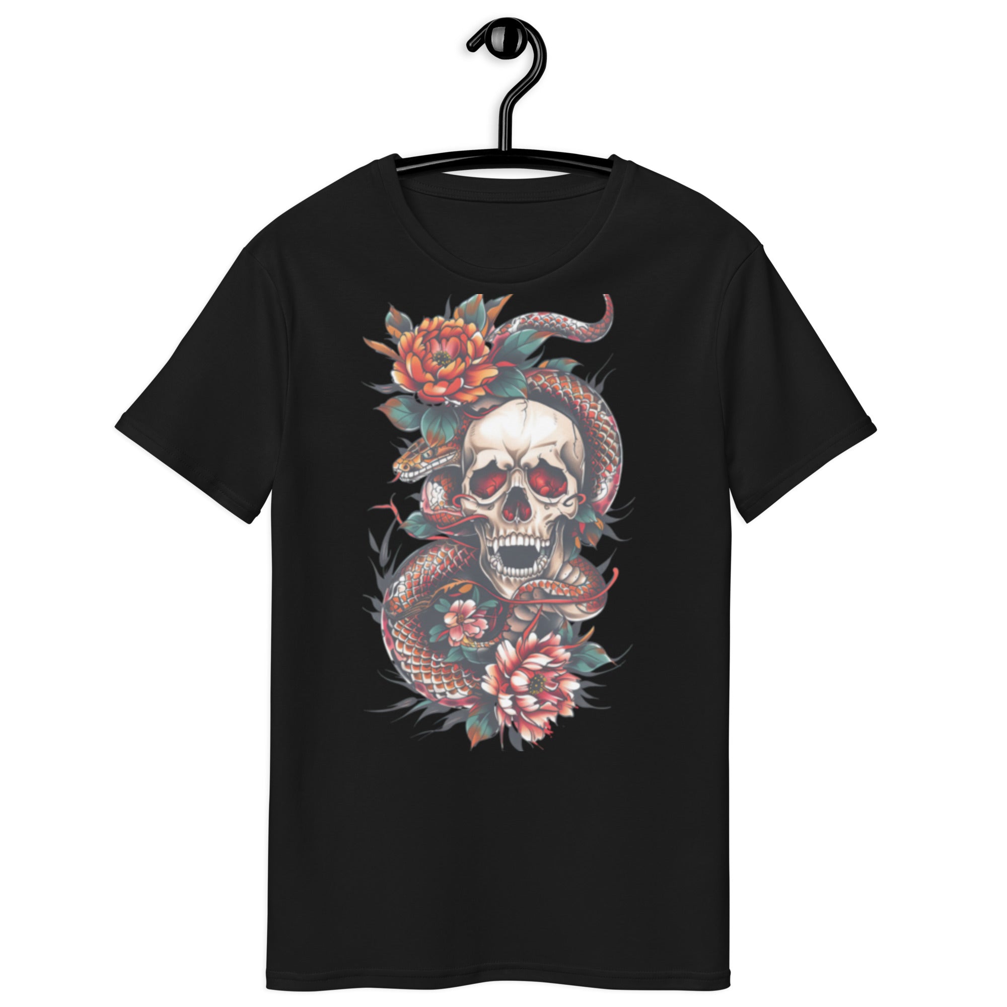 Tattoo Skull & Bloom Premium Cotton T-shirt
