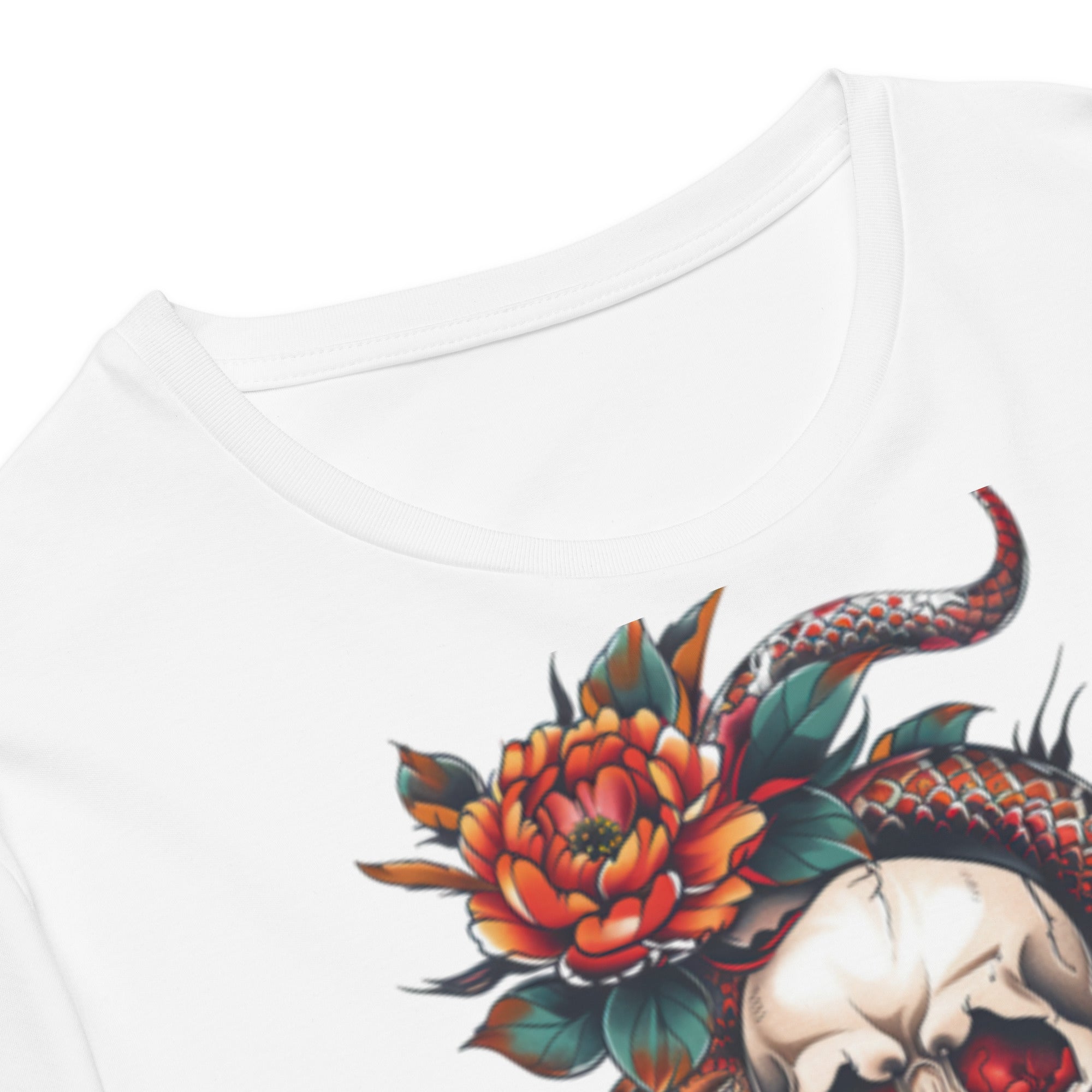 Tattoo Skull & Bloom Premium Cotton T-shirt
