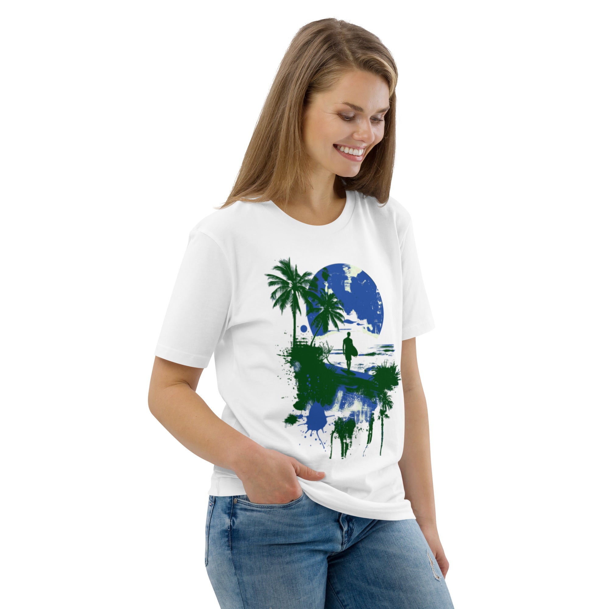 Midnight Palm Beach Splash Tee