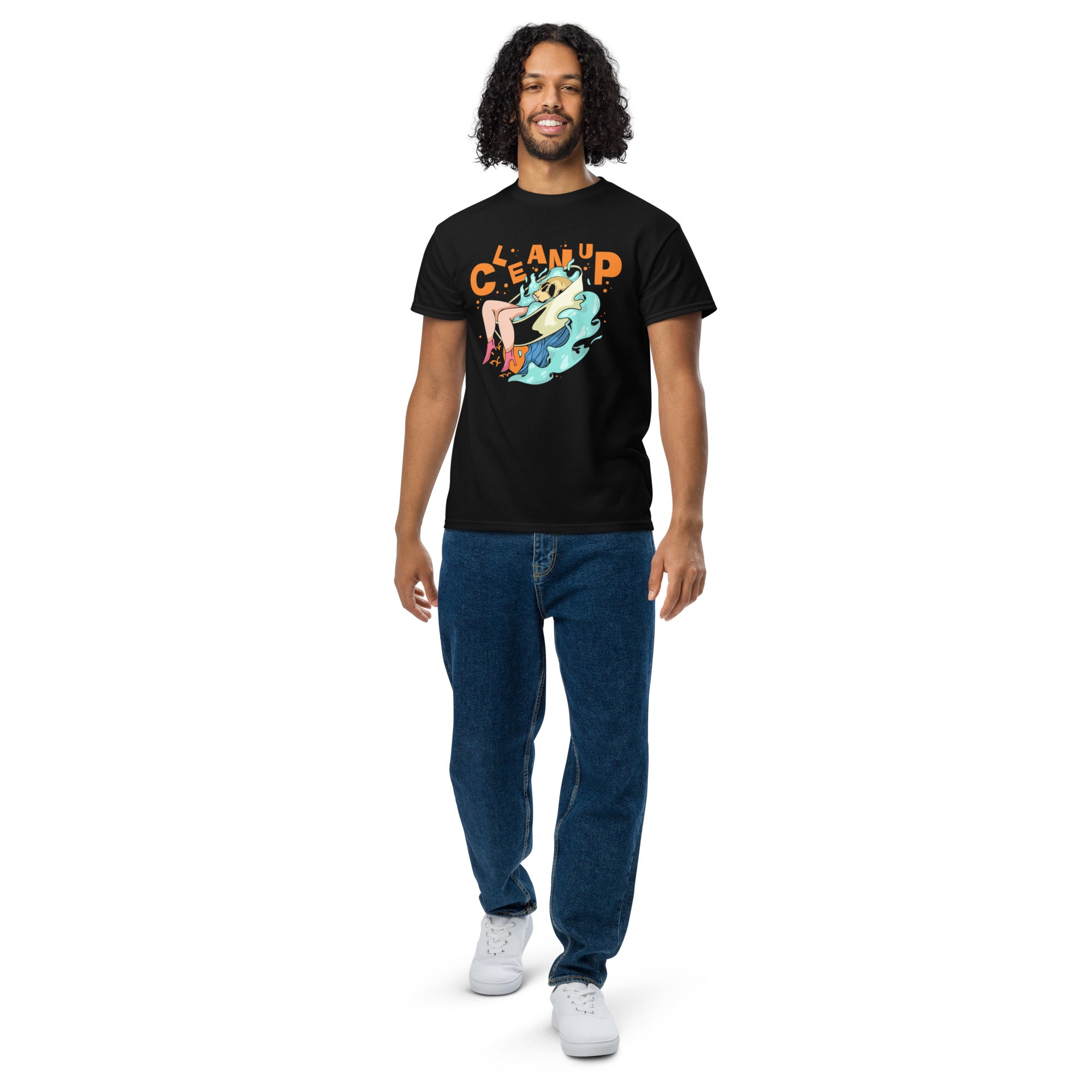 Cleanup Skeleton Wave Unisex Sports Tee