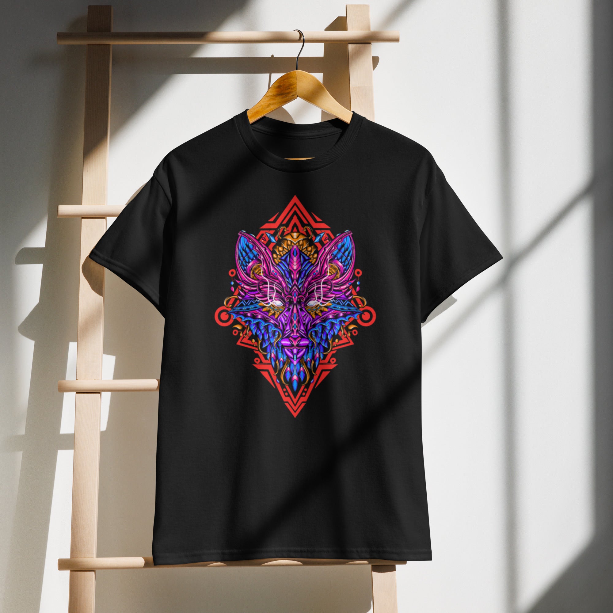 Psychedelic Fox Geometric Art Tee