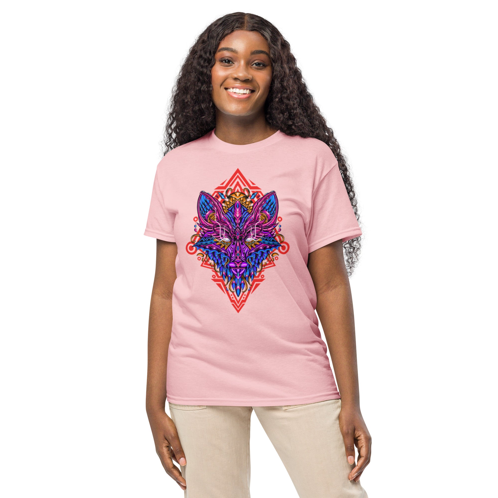 Psychedelic Fox Geometric Art Tee