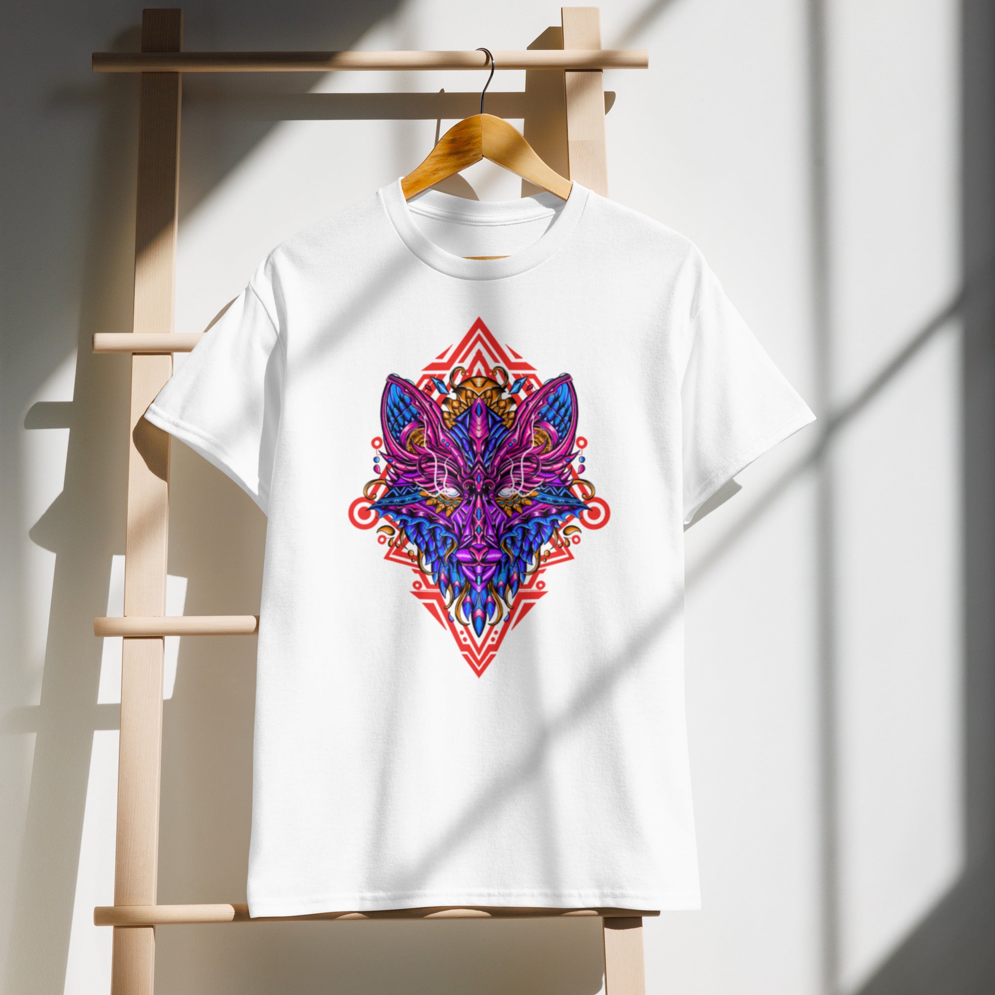 Psychedelic Fox Geometric Art Tee