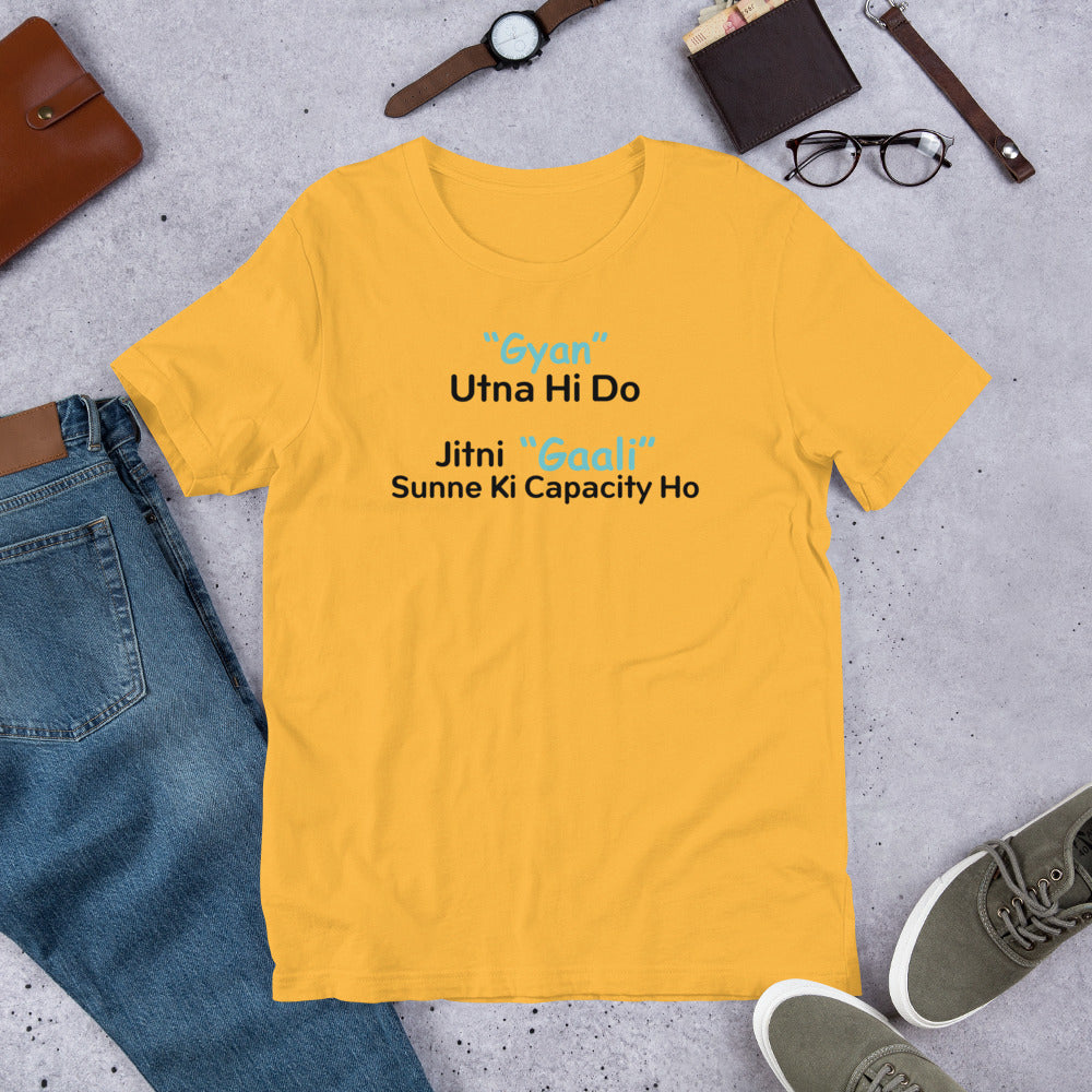 Gyan Utna Hi Do Hindi Humor Tee