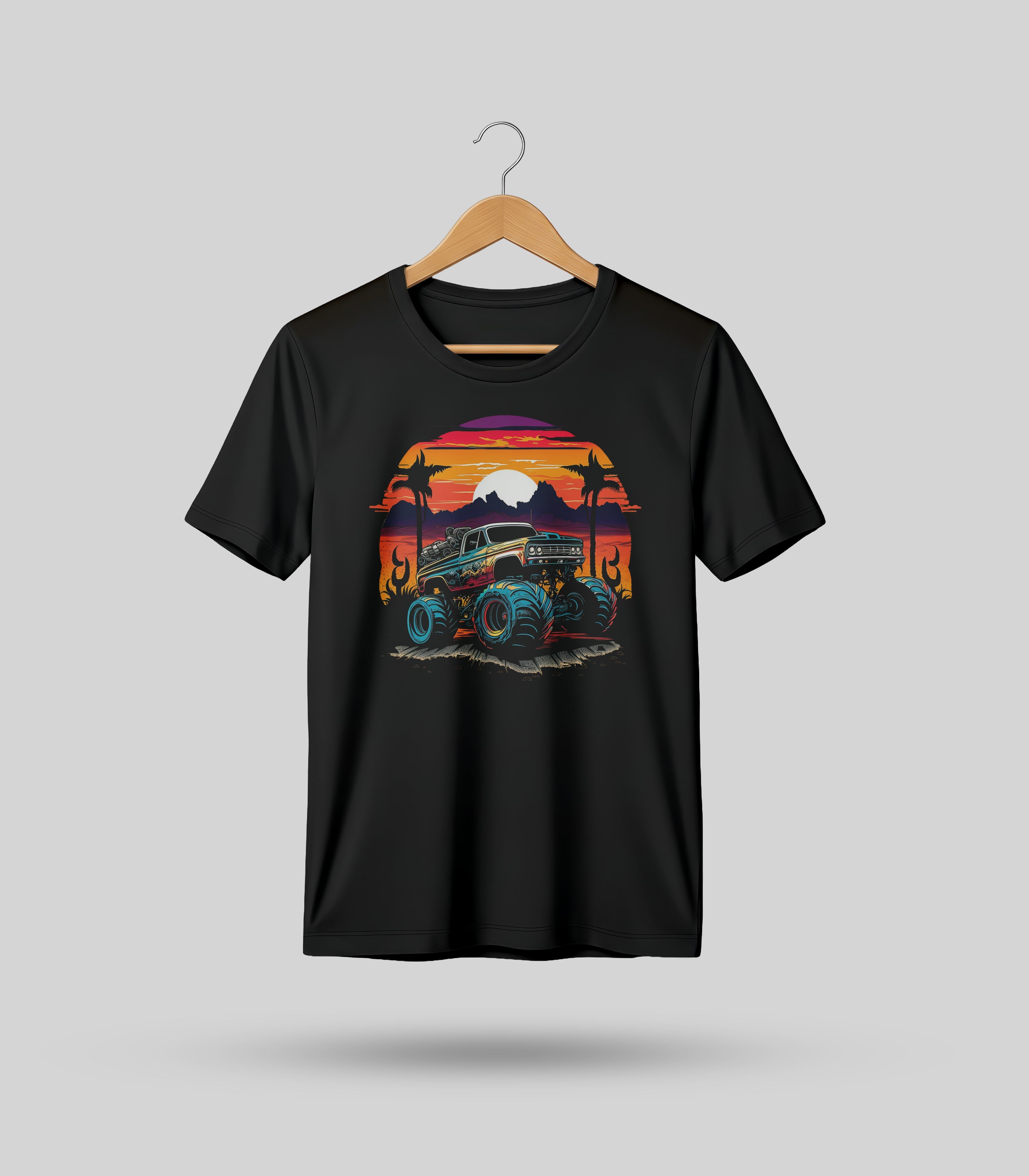 monster truck print tshirt Worncraftstore