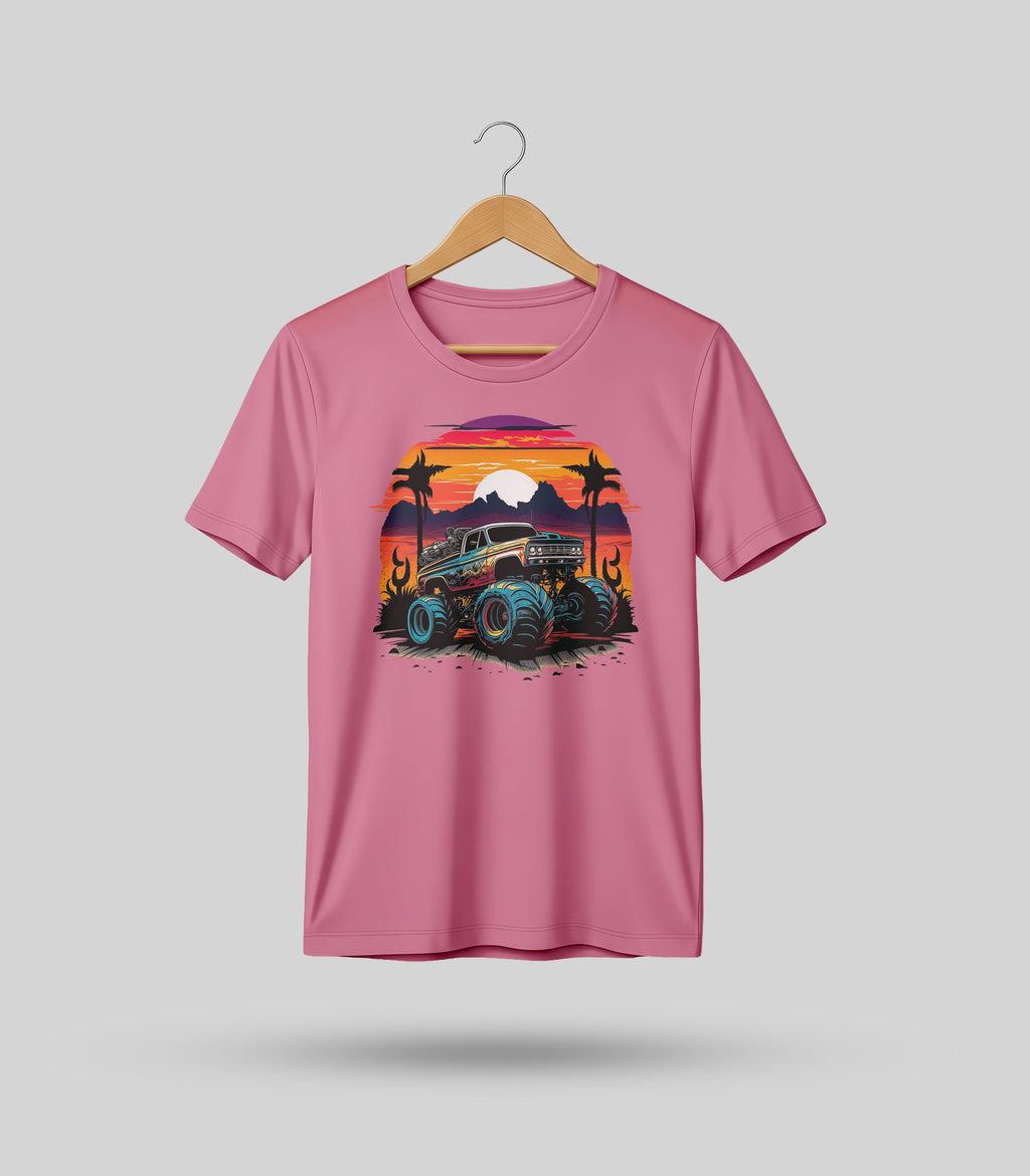 monster truck print tshirt Worncraftstore