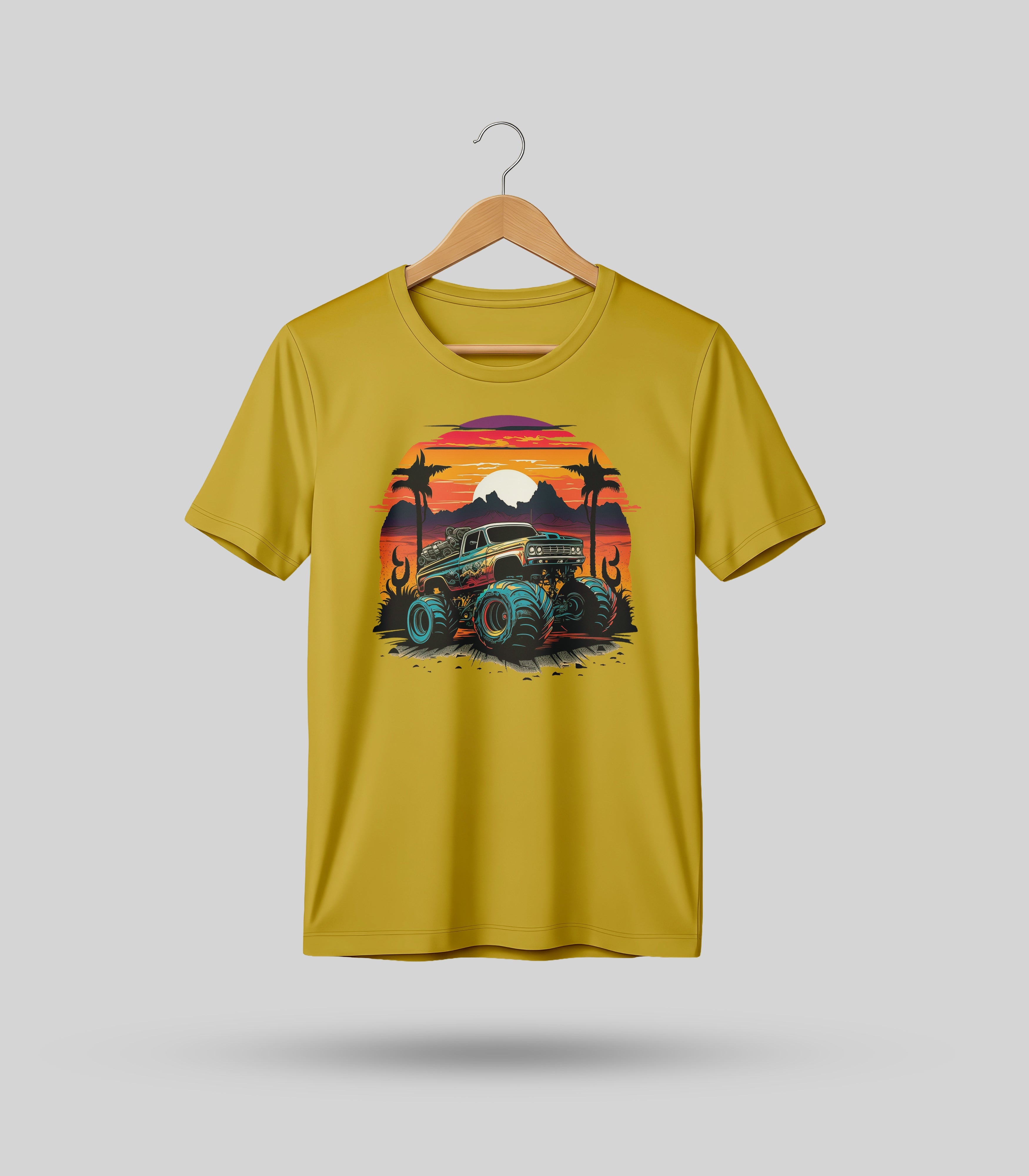 monster truck print tshirt Worncraftstore