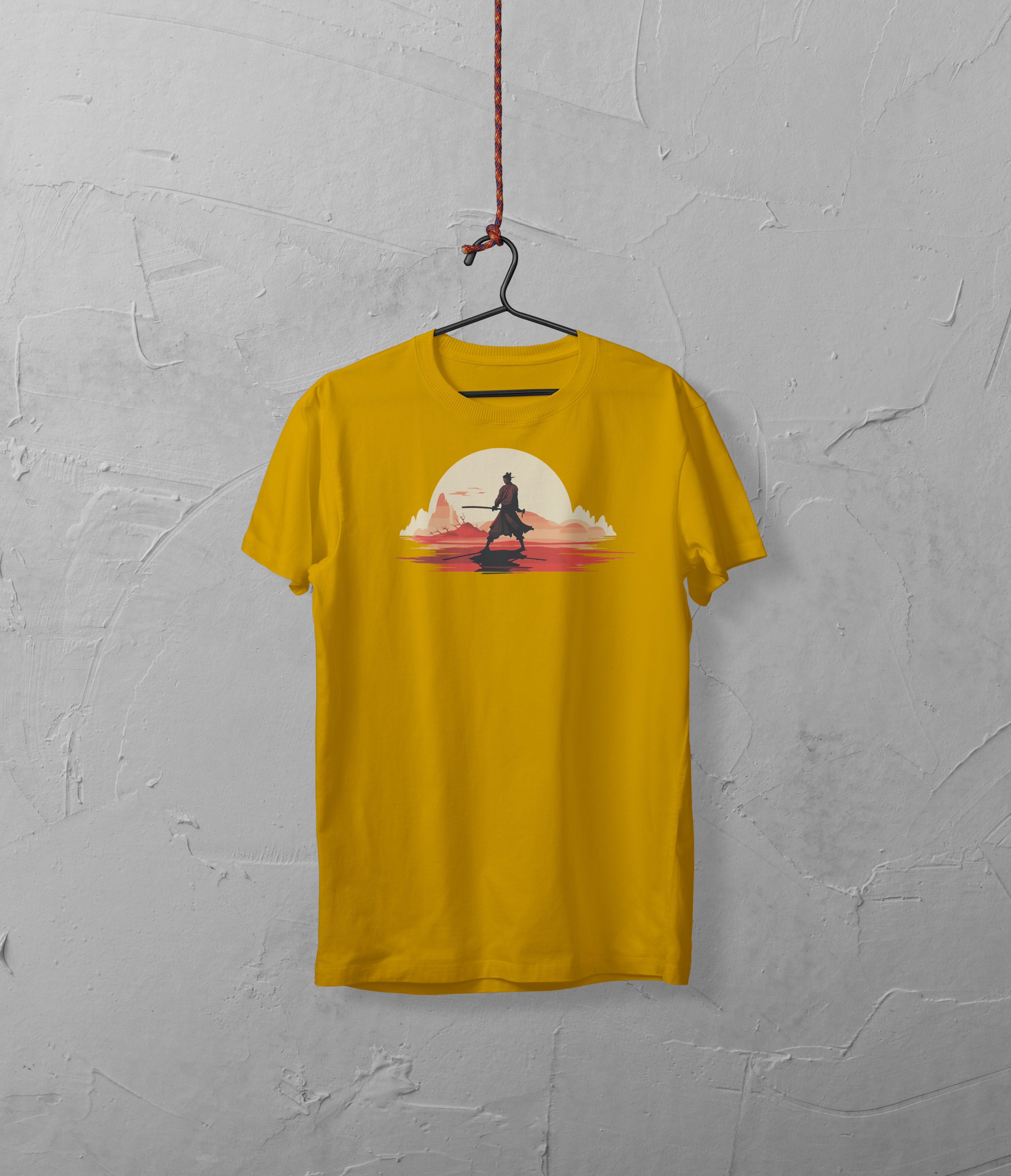 Samurai Sunset Graphic T-Shirt Worncraftstore
