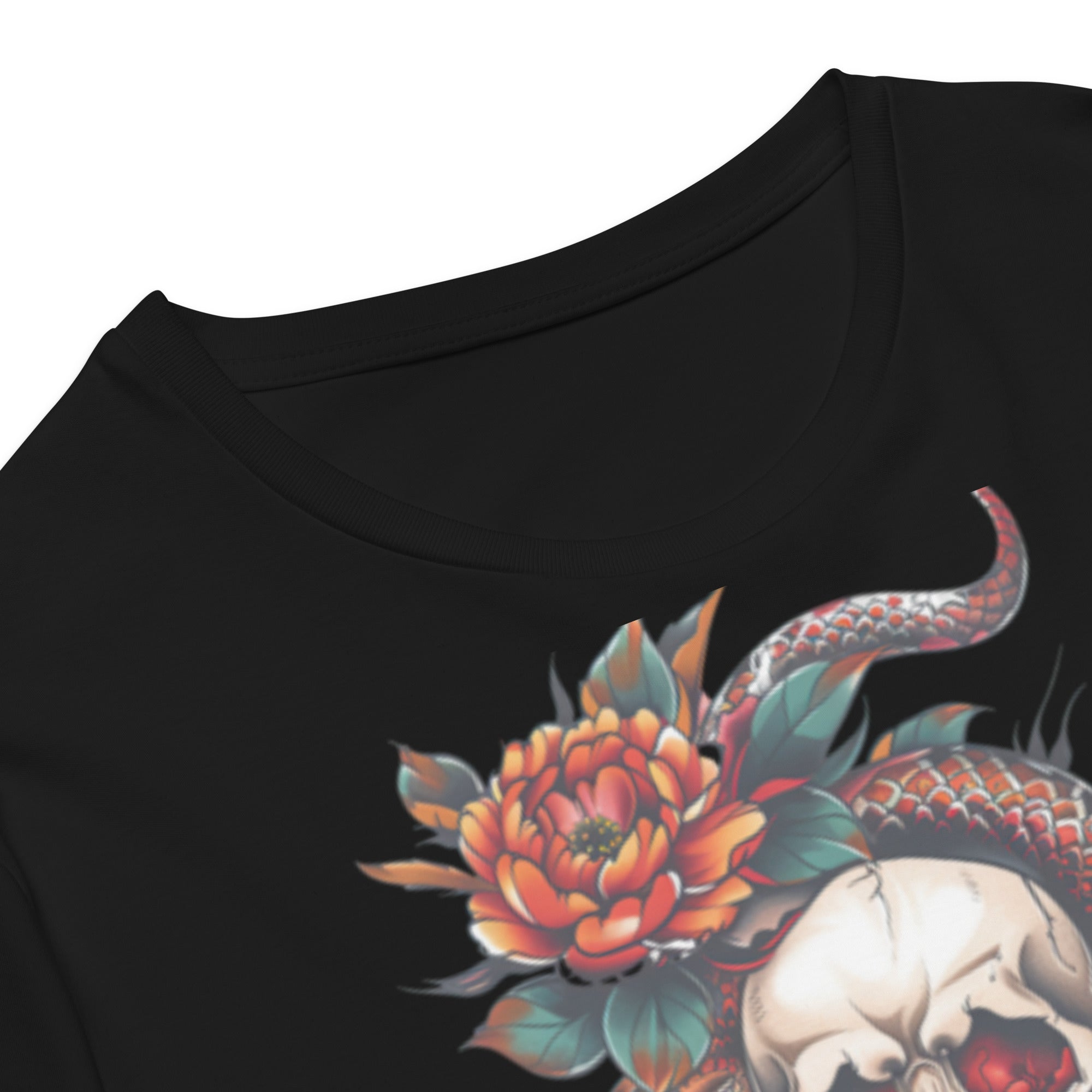 Tattoo Skull & Bloom Premium Cotton T-shirt