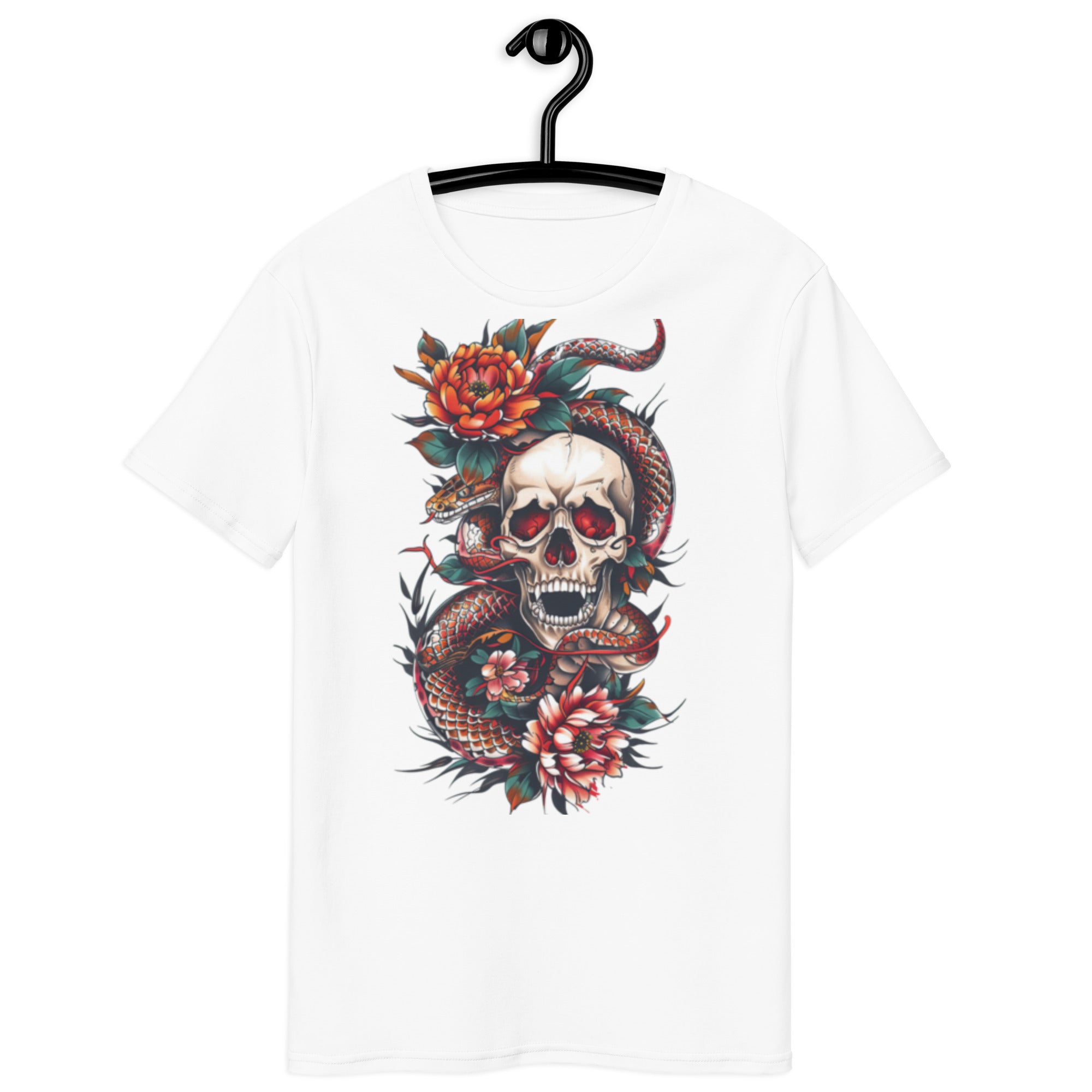 Tattoo Skull & Bloom Premium Cotton T-shirt