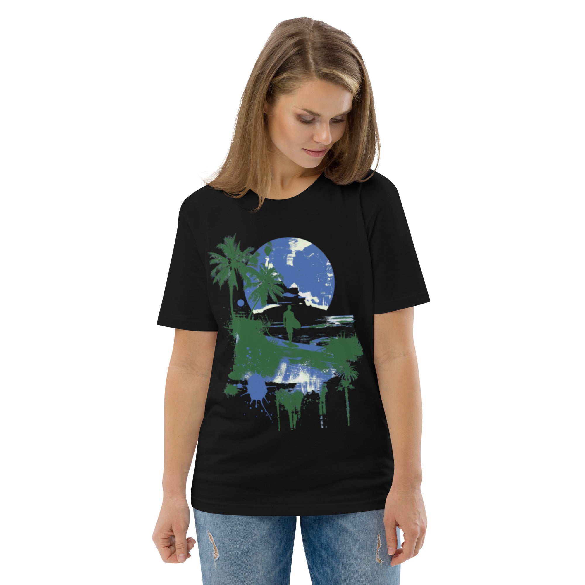 Midnight Palm Beach Splash Tee