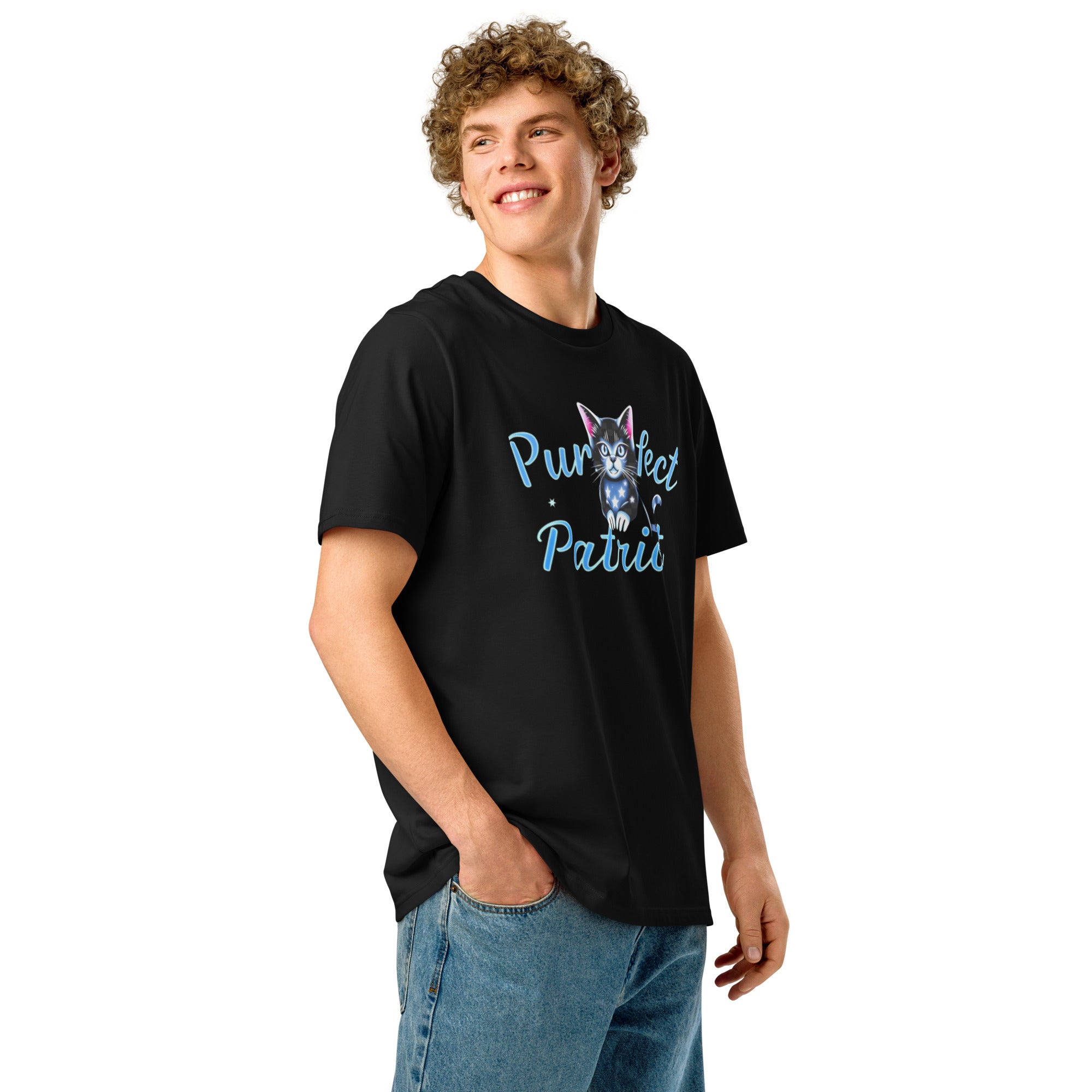 Purrfect Patriot Cat Tee