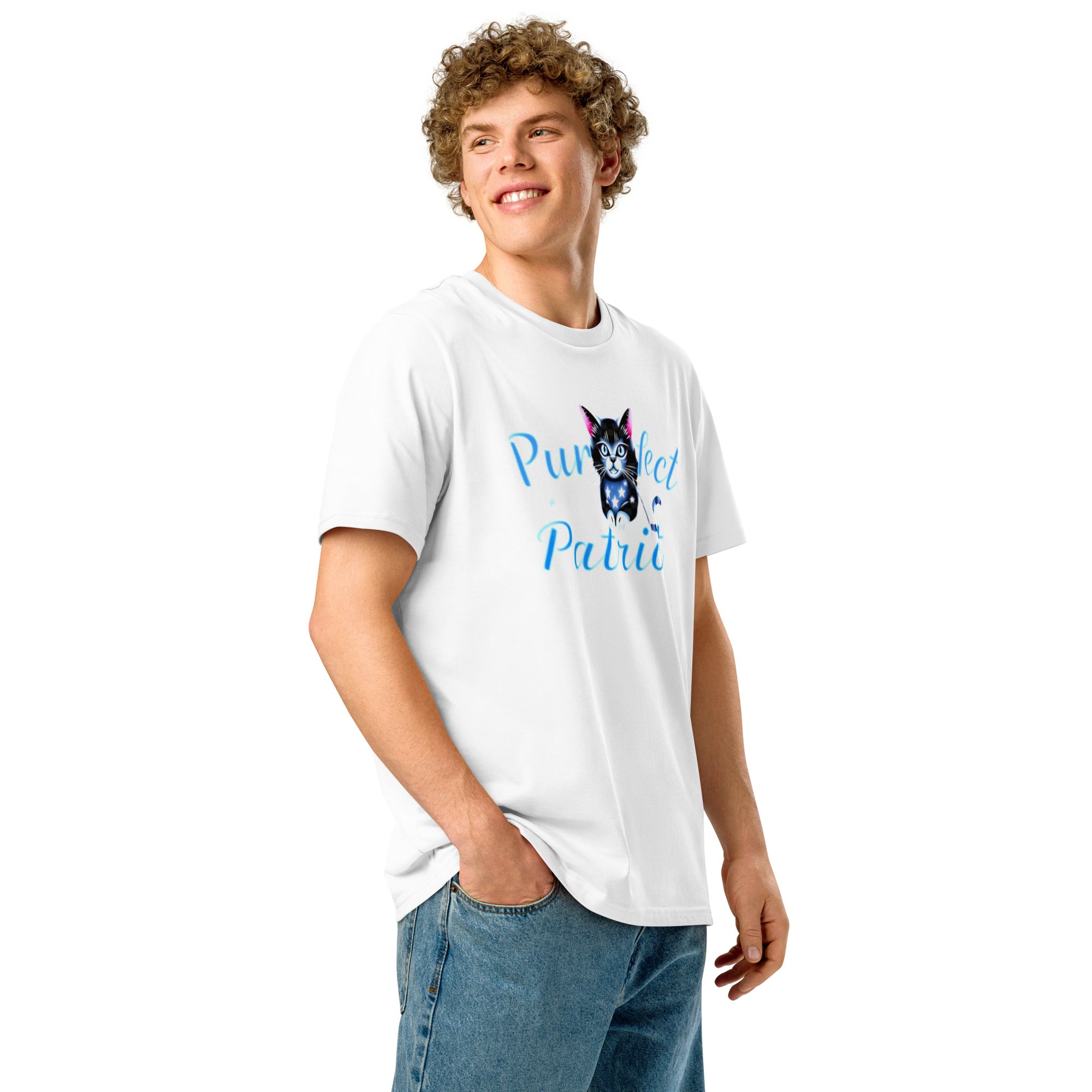 Purrfect Patriot Cat Tee