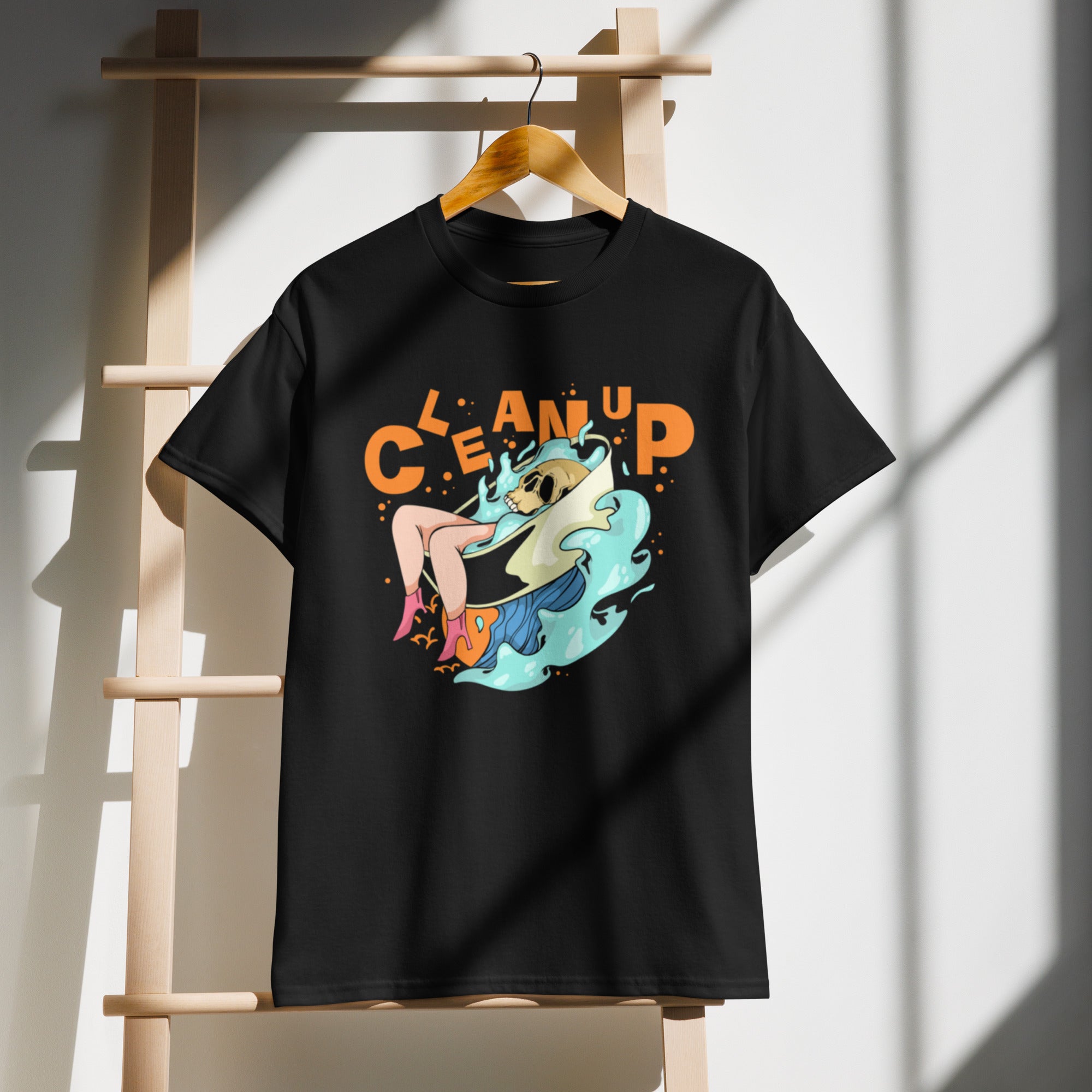 Cleanup Skeleton Wave Unisex Sports Tee