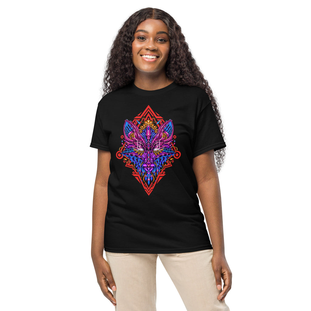 Psychedelic Fox Geometric Art Tee