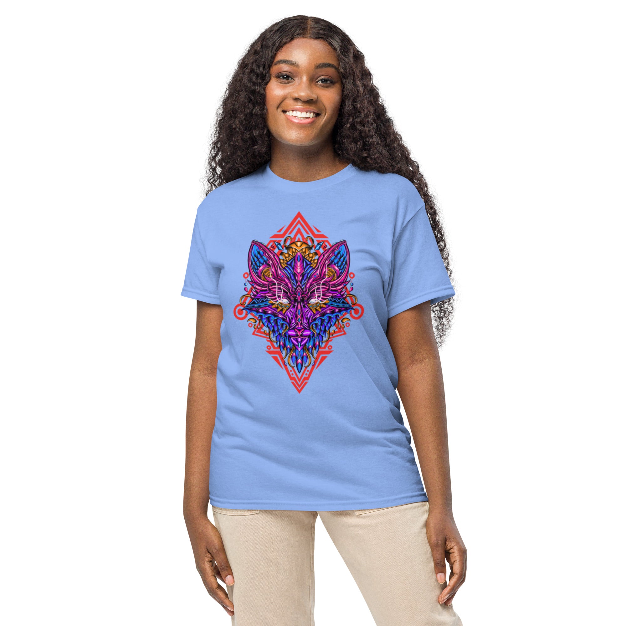 Psychedelic Fox Geometric Art Tee