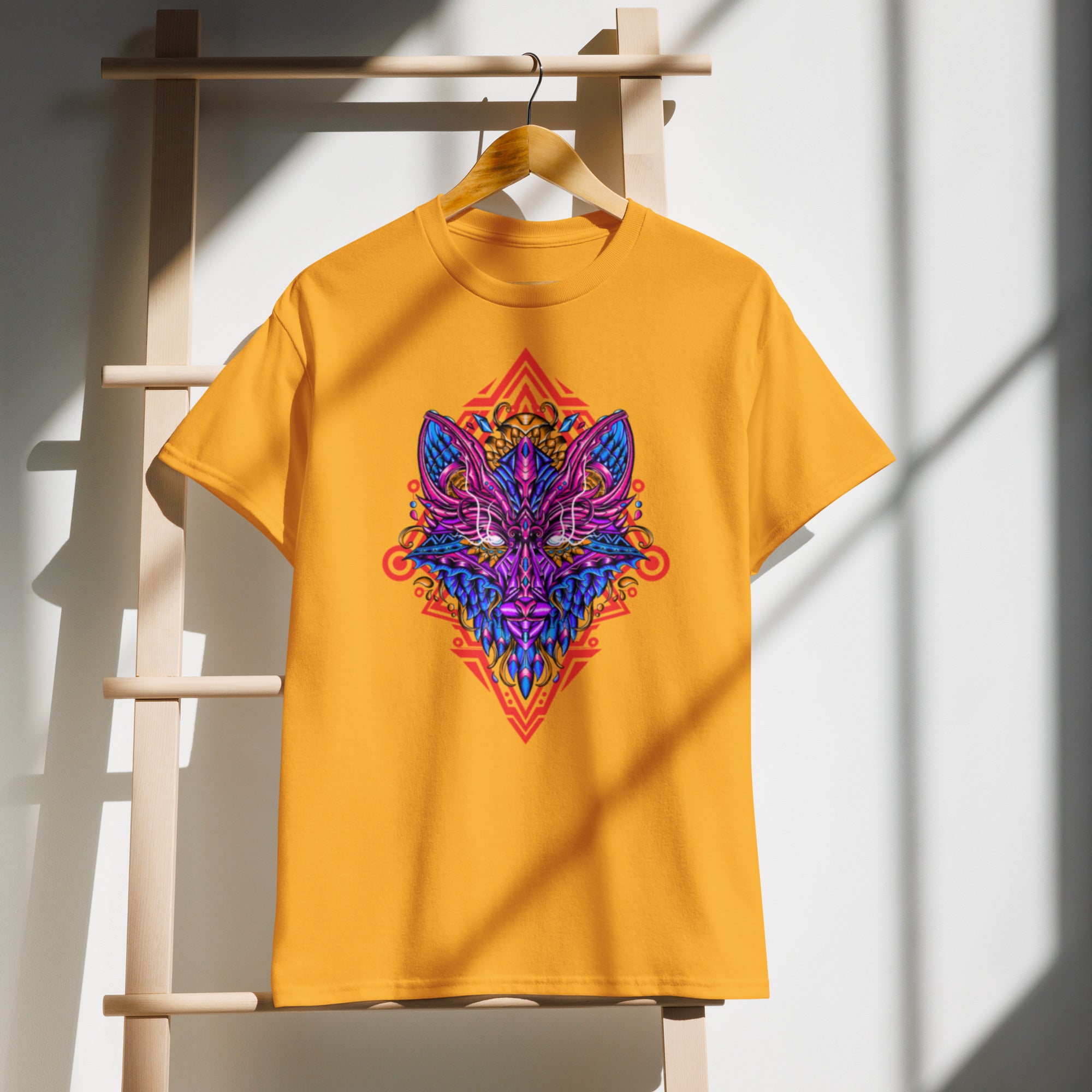 Psychedelic Fox Geometric Art Tee