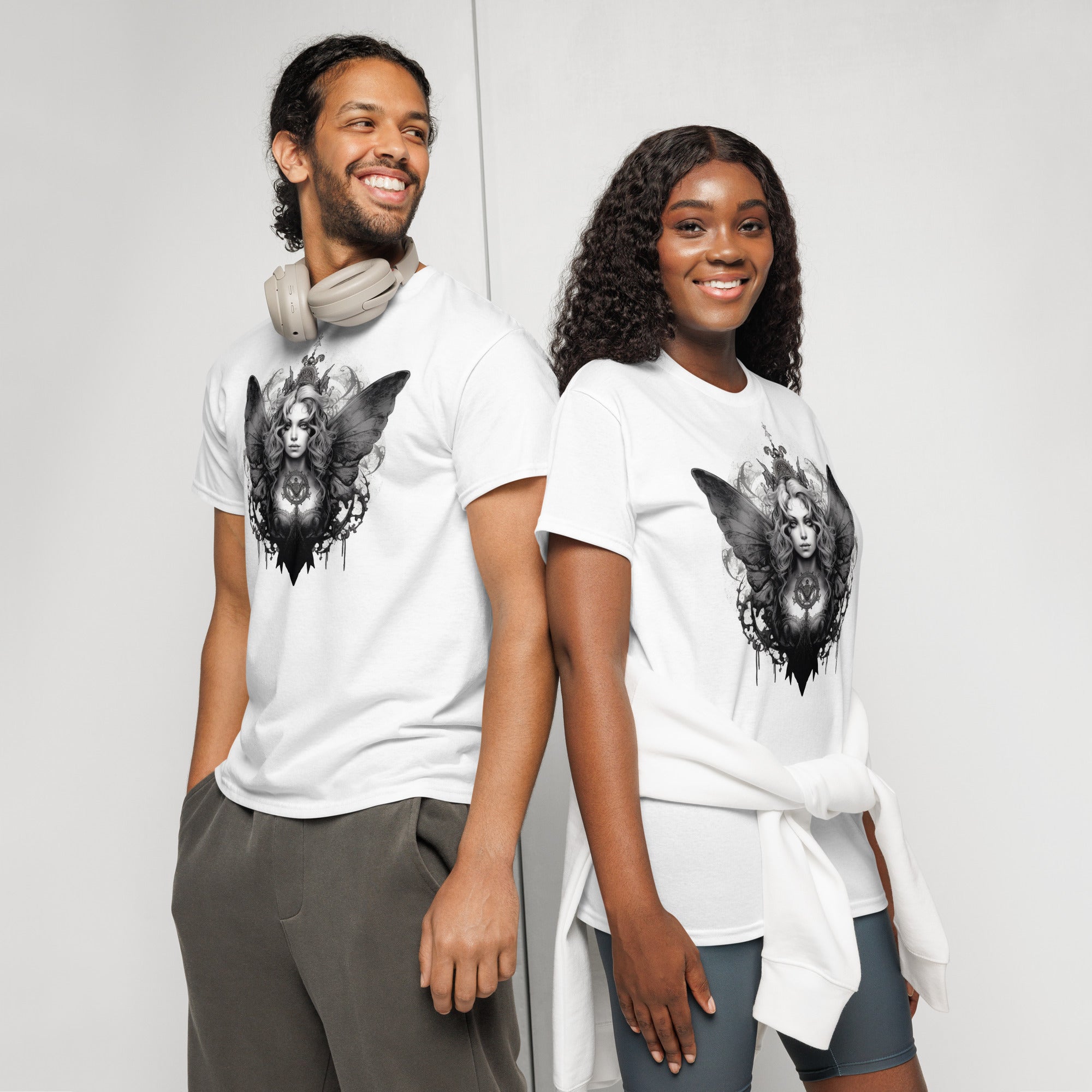 Monochrome Gothic Butterfly Queen Tee