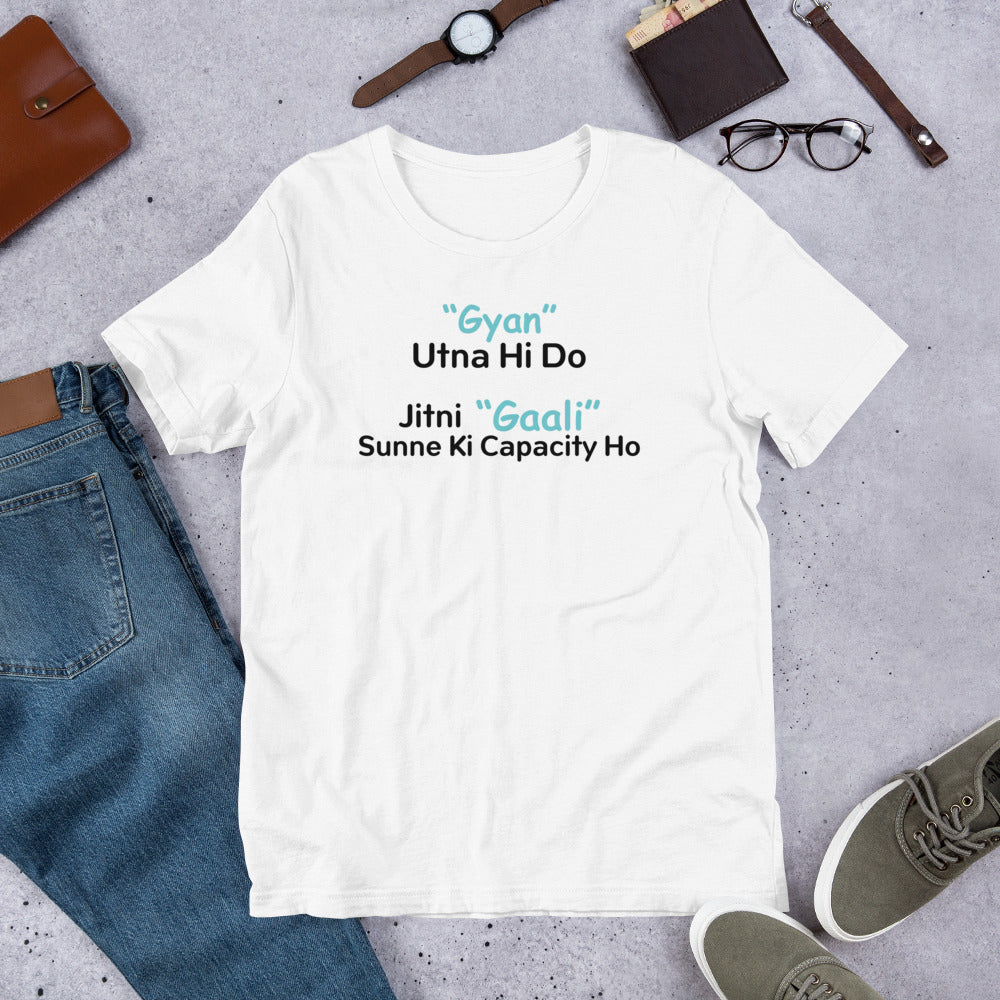 Gyan Utna Hi Do Hindi Humor Tee